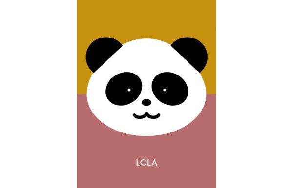 Kindsgut Panda Poster Personalisiert
