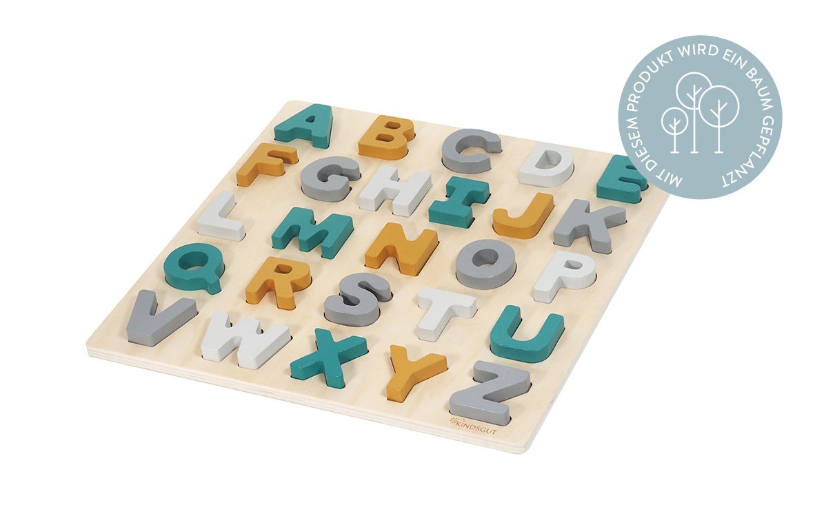 Hölzerne Alphabet Puzzlespiele ABC Puzzlespiel Brett für Kleinkinder 
